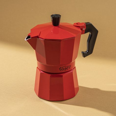 TAŞ EV MOKA POT 3 FİNCAN KIRMIZI
