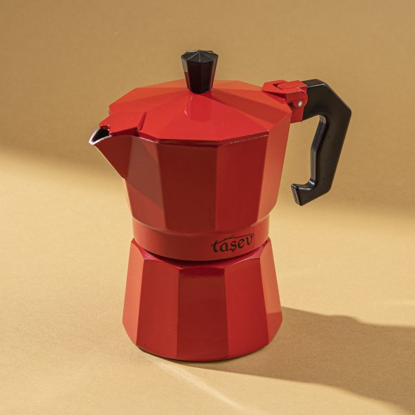 TAŞ EV MOKA POT 3 FİNCAN KIRMIZI